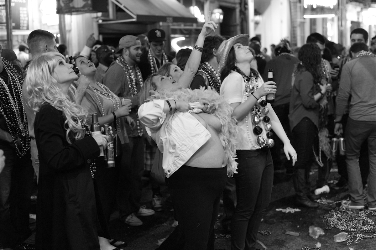 Chip Kahn - New Orleans, Black and White. Mardi Gras.